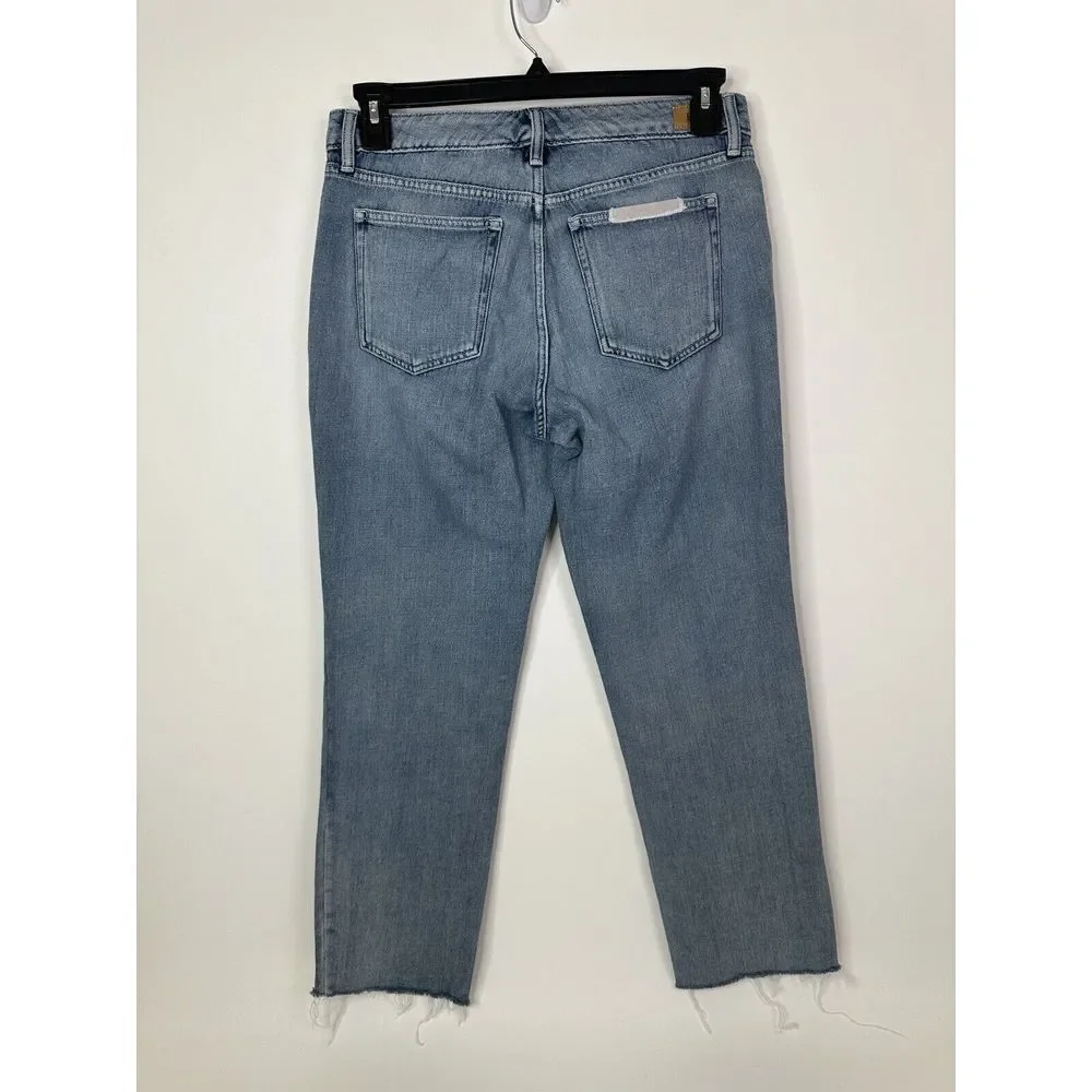 Lauren Ralph Lauren Jeans Women's 6 Patchwork Relaxed‎ Tapered Denim Estate Blue